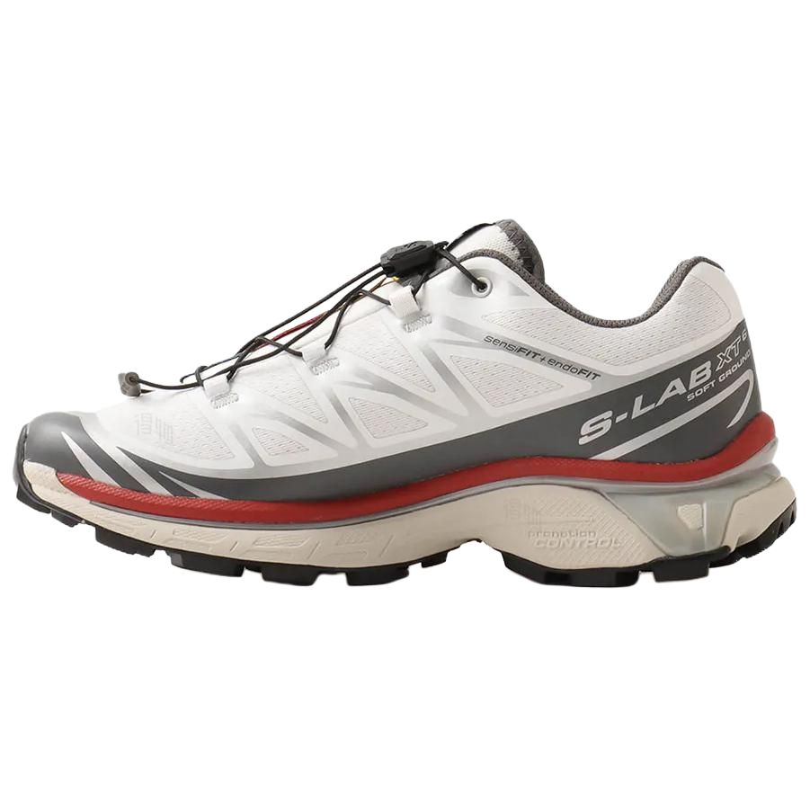 Salomon XT-6 Unisex Lifestyle Shoes – White, Grey & Red
