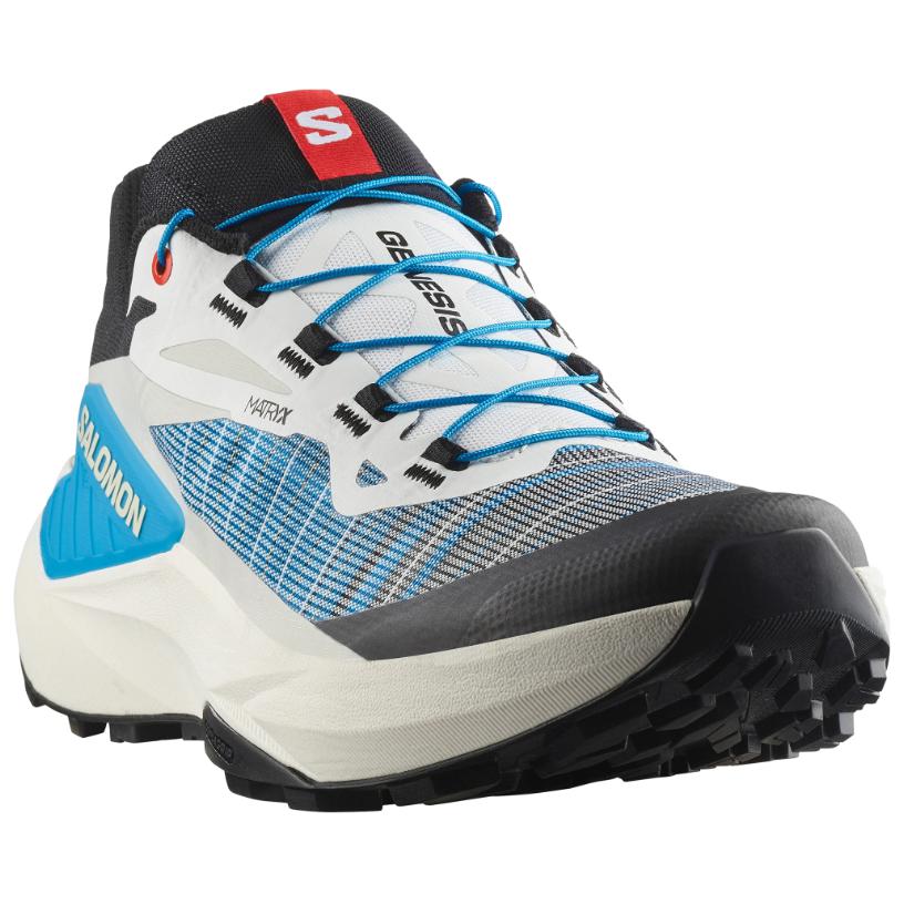 Salomon Genesis Unisex Trail Running Shoes – White & Blue