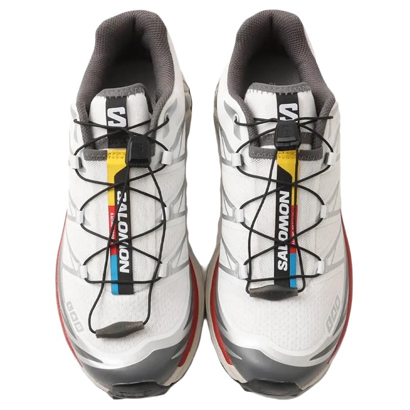 Salomon XT-6 Unisex Lifestyle Shoes – White, Grey & Red