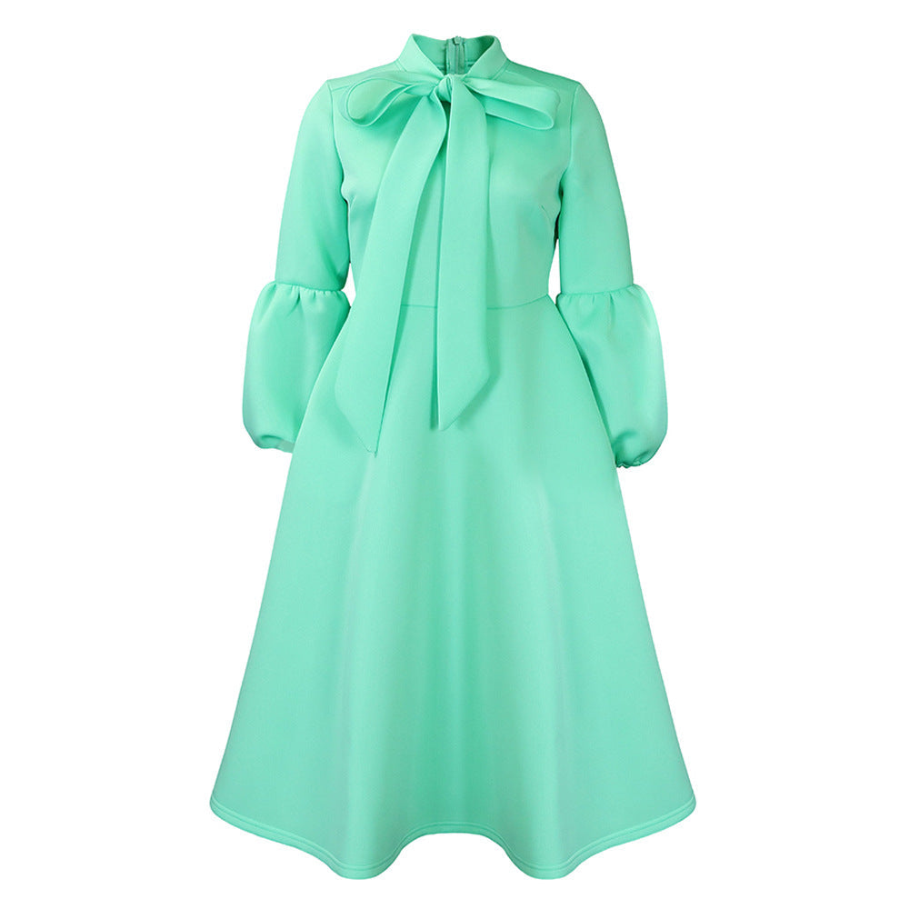 Women Dress High Waist Gown European and American Style Dress