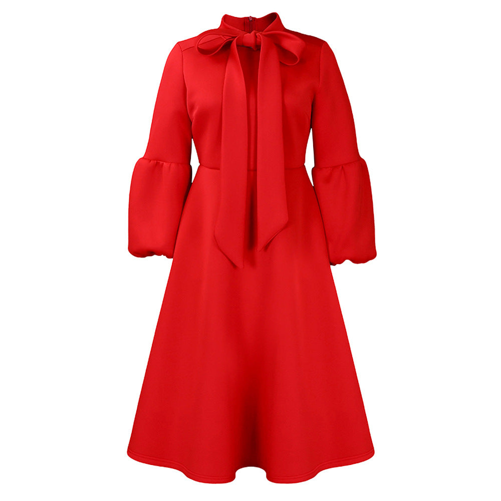 Women Dress High Waist Gown European and American Style Dress